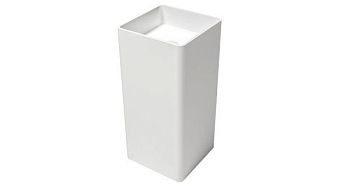 Zenon Ember, напольная раковина квадратной формы без отверстия под смеситель, 40х40хh85 см, цвет белый матовый