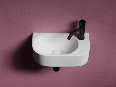 Умывальник подвесной прямоугольный (чаша слева, отверстие под смеситель справа) Элемент (Element) 409x224x110мм, артикул CN6066L