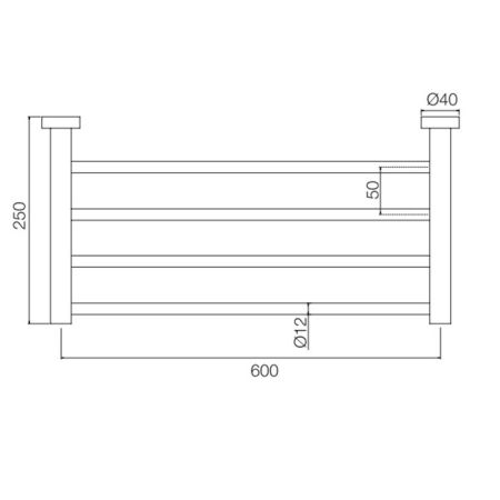 Fima Carlo Frattini Accessori Полотенцедержатель-полка 60см., подвесная, цвет: чёрный матовый, артикул F6002/3NS