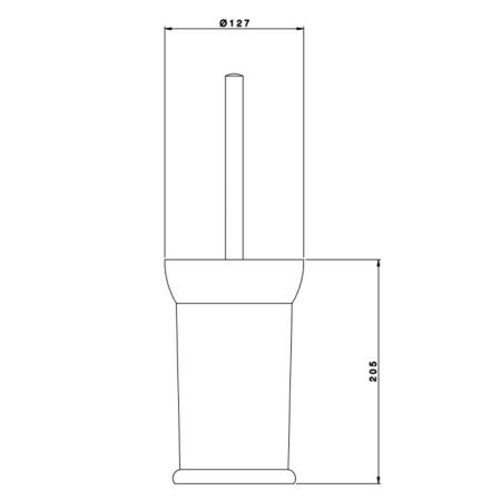 NICOLAZZI ACCESSORI CLASSICI Ёршик для унитаза, напольный, колба белая, цвет English Gold, артикул 1491GF