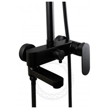 Душевая система FILARETE Retta FL2030BL, черный