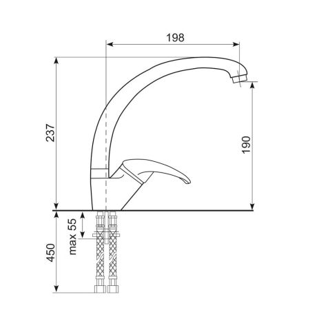 Cмеситель ULGRAN Quartz UQ-007-10, песок