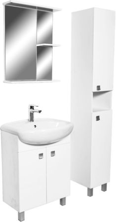 Тумба с раковиной Orange Рио 60 Белая, артикул Ri-60TU+RA