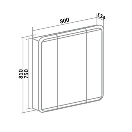 Зеркальный шкаф Runo  Эрика 80 (УТ000003321), артикул УТ000003321
