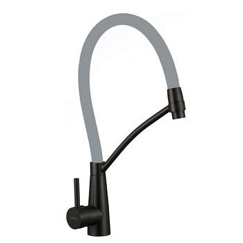 Смеситель для кухни с гибким изливом Fmark FS8255H-04, черный