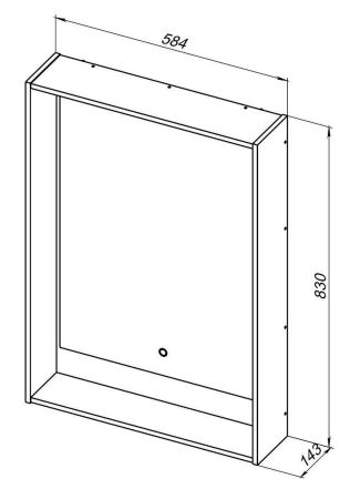 Зеркало Aquanet Милан 60 дуб светлый