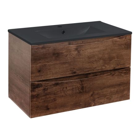 База под керамическую раковину Mia 750 подвесная, 2 выкатных ящика soft close, R.Wood, артикул VMC-2MC750RW