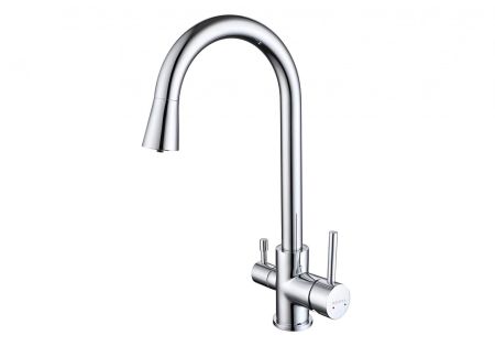 Смеситель для кухни с подключением к фильтру воды AQUATEK (полукруглый излив) AQ1085CR, артикул AQ1085CR