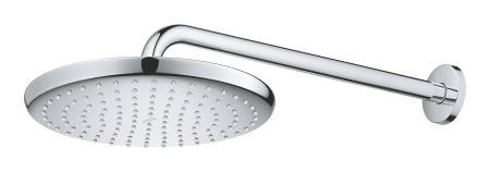 Верхний душ GROHE Tempesta 250, круглый + Душевой кронштейн 380 мм, хром (26663000), артикул 26663000