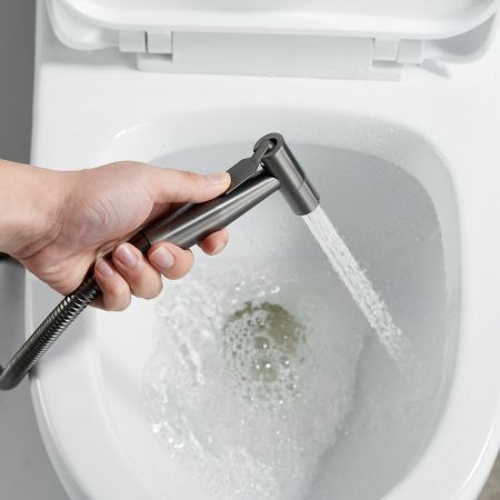 Гигиенический душ со смесителем Raffine F207T, оружейная сталь