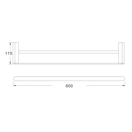 Полотенцедержатель Rose RG1727H, черный, артикул RG1727H