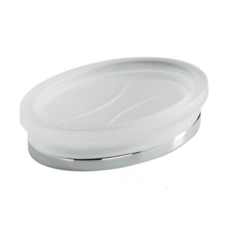 Colombo Land Мыльница настольная, цвет: хром/матовое стекло, артикул B2842.CR-VAN