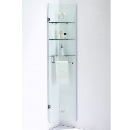 Стеклянная полка SSWW Z023A угловая Хром