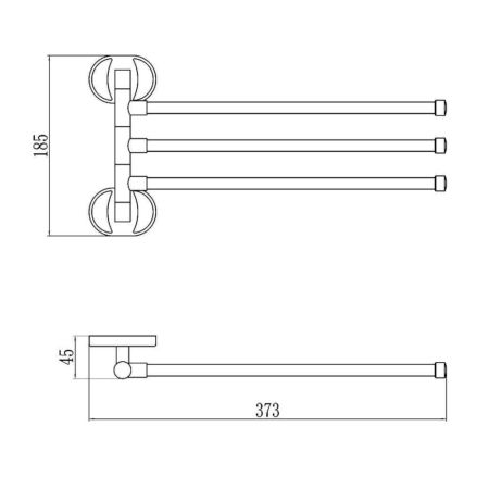 Полотенцедержатель Savol S-008603, хром, артикул S-008603