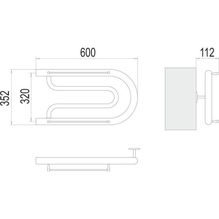 Полотенцесушитель водяной Terminus Фокстрот (1") БШ 32х60