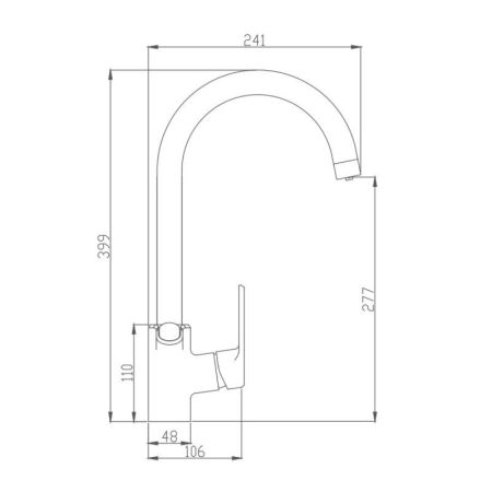 Смеситель для кухни Haiba HB76856, хром