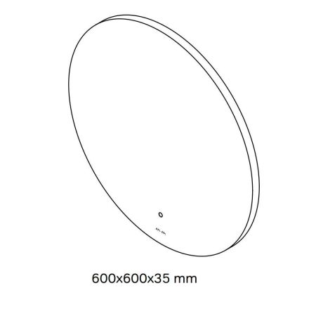 M85MOX40601S X-Joy Зеркало круг с интерьерной Led подсветкой, ИК-сенсором, 60 см, артикул M85MOX40601S