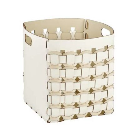 ADJ Корзина Geometria, 35x35xH40 см., цвет: белый/панна котта, артикул 3047.10/16