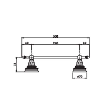 Nicolazzi Impero Полотецедержатель одинарный 30 см, цвет: хром, артикул 1483CR36