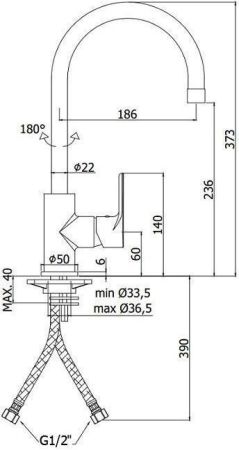 Смеситель для кухни Paffoni Green GR180CR, артикул GR180CR