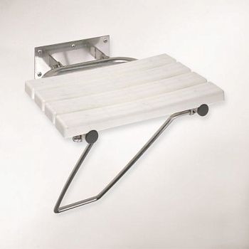 HELP Откидное сиденье для душа с опорной ножкой, глянец