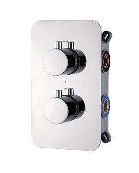 AQG Aqua Therm, встраиваемый смеситель для душа c термостатом на 2 выхода , цвет хром