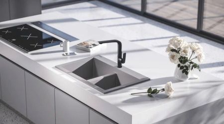 Смеситель для кухни Rose R2713H, черный