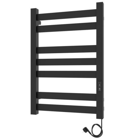 Полотенцесушитель электро "Гефест ЧКЧ П7 500х800", черный муар, правый, артикул 73207617