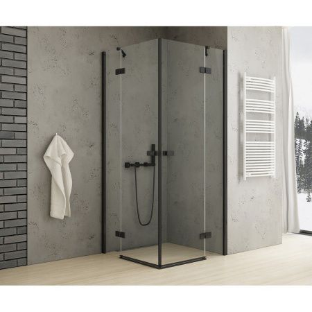 Душевое ограждение NEW TRENDY REFLEXA BLACK 110x90x200 EXK-1344/EXK-1337 (черный)
