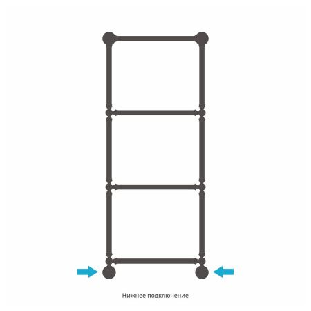 Полотенцесушитель водяной "Ренессанс 1304" 1260х500 (САТИН)