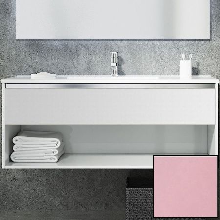 Тумба с раковиной SanVit Контур 100 kkont100 в цвете Ral подвесная Розовый глянец Тумба с раковиной SanVit Контур 100 kkont100 в цвете Ral подвесная Розовый глянец