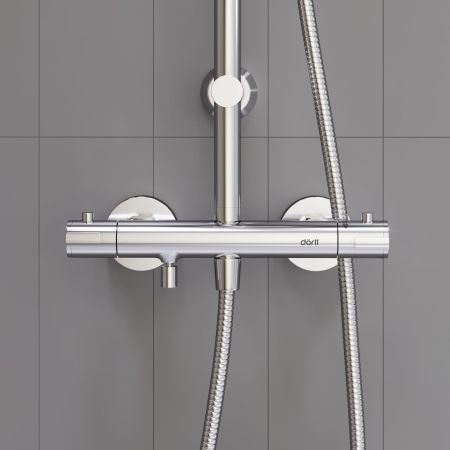 D0710500 Futura душевая система с ванно душевым ТМС смесителем, хром, артикул D0710500