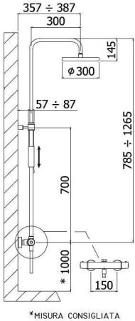 Душевая стойка Paffoni Birillo Master King ZCOL646KLIQCR, артикул ZCOL646KLIQCR