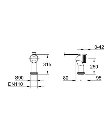 Выпуск для унитаза GROHE (39457000), артикул 39457000