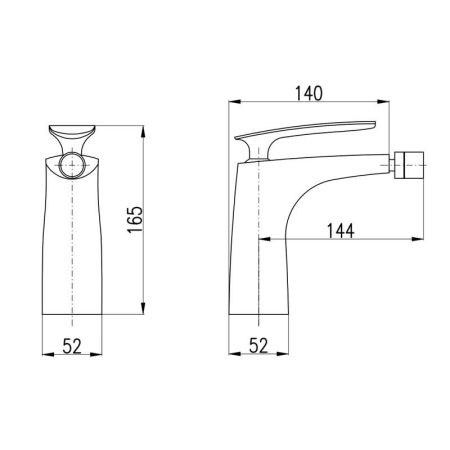 Смеситель для биде Rav Slezak Tigris TG144.5, хром