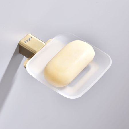 Мыльница Raglo R301.02.03, золотой сатин