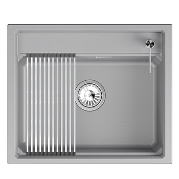 Кухонная мойка GRANULA кварц (6003i, АЛЮМИНИУМ)