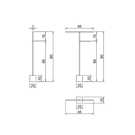 ANTONIO LUPI BIVIO Полотенцедержатель напольный, база из мрамора Carrara satinato, структура из латуни в отделке Bianco opaco, артикул BIVIO3.5.carrara satinato
