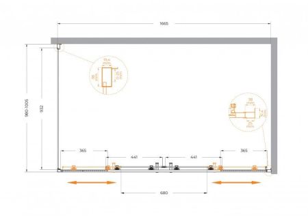 MOLVENO-AH-2/1-170/90-C-Cr-IV Душевой уголок, артикул MOLVENO-AH-2/1-170/90-C-Cr-IV