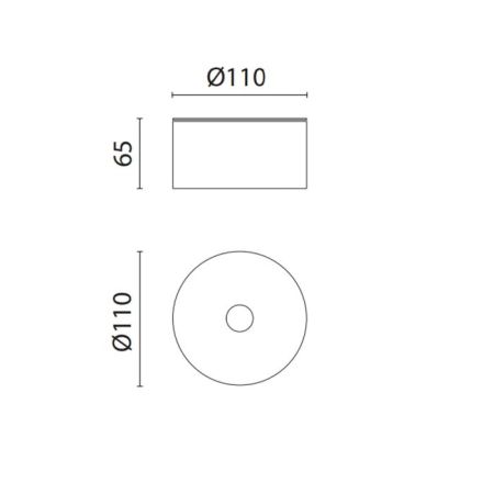 OASIS DEFILE Контейнер Ø110х65 мм., настольный, гладкий, цвет хром, артикул 0AGD024CR