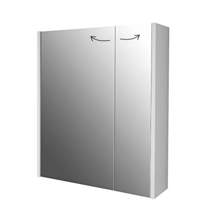 Зеркальный шкаф Dreja Prime 60 см, белый, артикул 99.9304