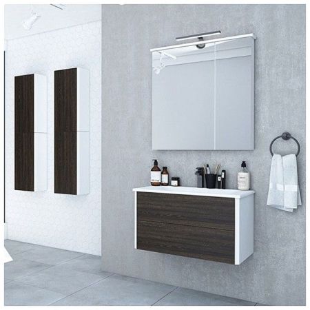 Зеркальный шкаф Акватон Брук 80 1A200602BC010 Белый, артикул 1A200602BC010