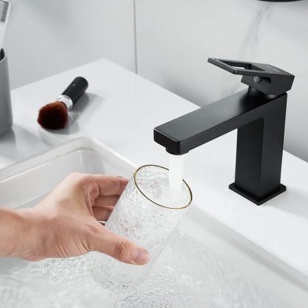 Смеситель для раковины Raffine F0196H, черный, артикул F0196H