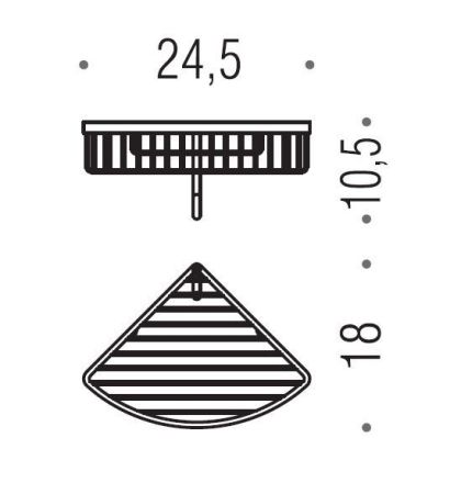 Colombo Angolari Угловая полочка, цвет: хром, артикул B9616.CR