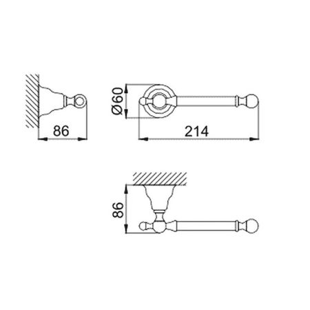 CISAL Arcana Держатель туалетной бумаги, цвет золото, артикул AR09040024