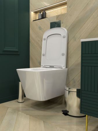 Унитаз подвесной Maretti Umbria (торнадо) безободковый с микролифтом, UM10PBM76-844, белый, артикул UM10PBM76-844