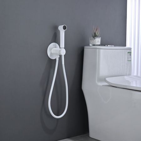 Гигиенический душ со смесителем Rose R235C, белый
