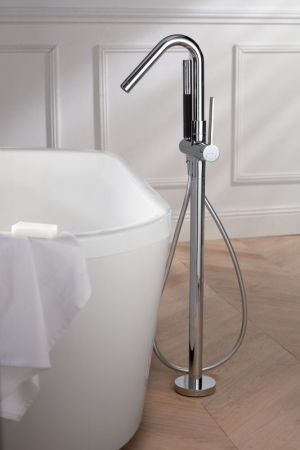 E97344-CP смеситель для ванны STILLNESS, напольный, ручной душ, шланг (хром), артикул E97344-CP