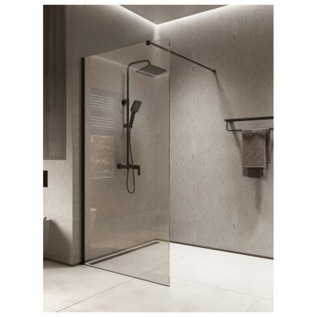 Душевая перегородка Knotlor WI100CG0BL 100х200, черный