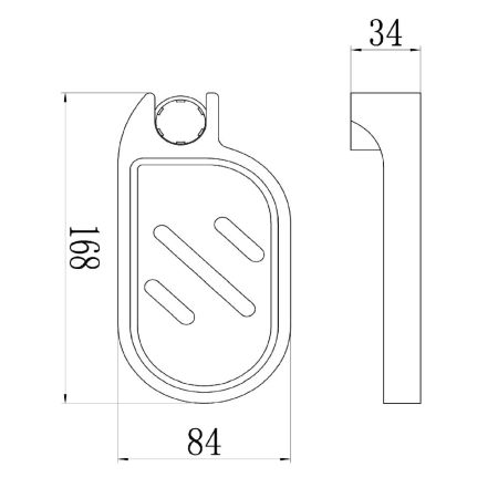 Мыльница для душевой штанги Savol S12-01, хром, артикул S12-01